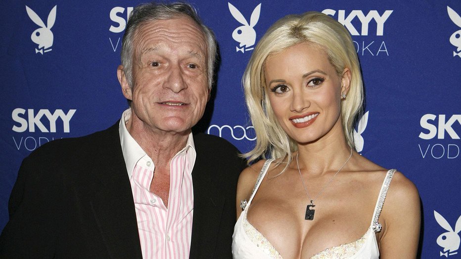 Fotografija: Hugh Hefner in njegovo nekdanje dekle Holly Madison FOTO: GETTY IMAGES
