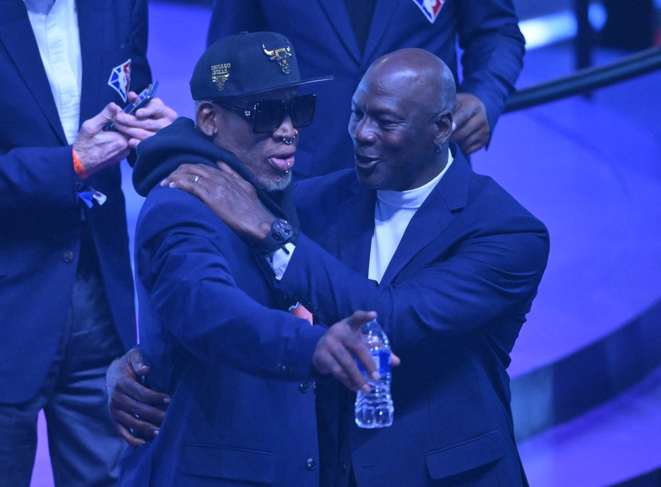 Fotografija: Dennis Rodman in Michael Jordan FOTO: Kyle Terada, Usa Today Sports
