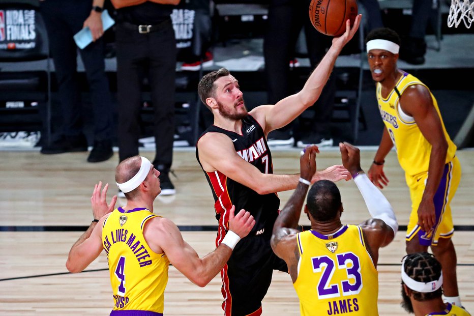 Fotografija: Goran Dragić je oktobra 2020 igral v finalu lige NBA z LA Lakers. FOTO: Kim Klement/USA Today Sports
