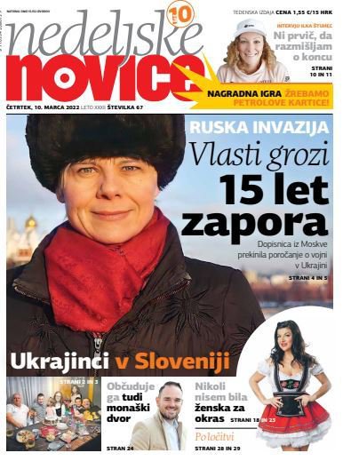 Naslovnica Nedeljskih novic. FOTO: S. N.
