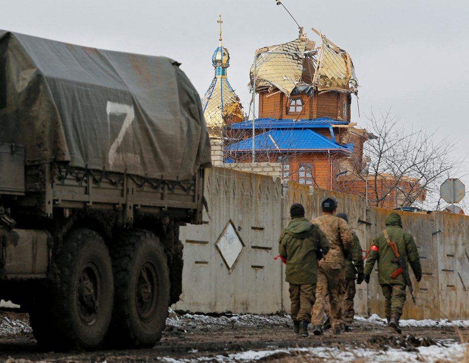 Fotografija: Dogajanje v mestu Volnovaha. FOTO: Alexander Ermochenko, Reuters
