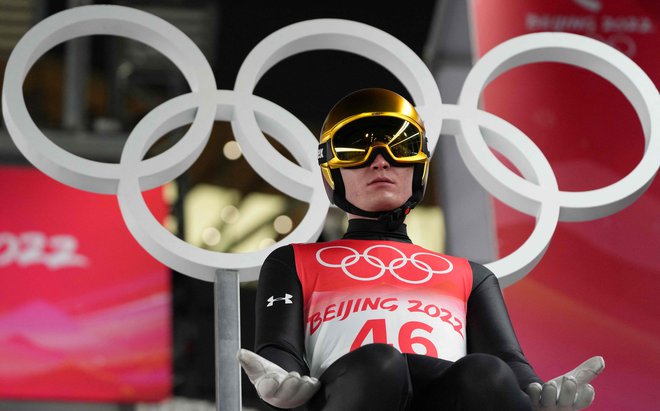 Anže Lanišek je v prvi seriji zasedel deveto mesto, na koncu je bil 13. FOTO: Matthias Schrader/AFP
