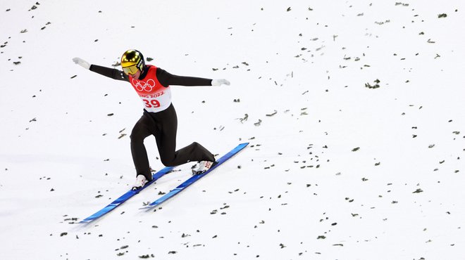 Timi Zajc se je izkazal z drugim skokom. FOTO: Hannah Mckay/ Reuters
