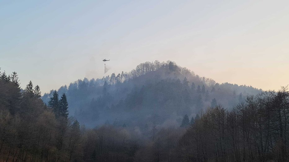 Fotografija: Požar v Podgradu. FOTO: Gasilska brigada Ljubljana
