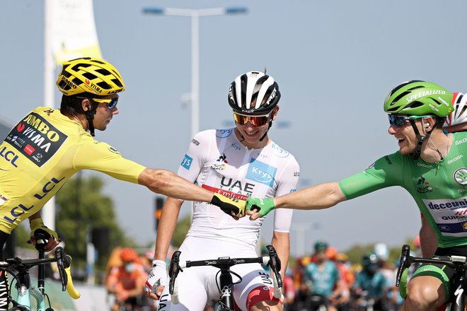 Predzadnji dan zgodovinskega Toura za Slovenijo. FOTO: Kenzo Tribouillard/AFP