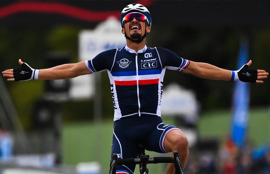 Fotografija: Novi svetovni prvak je Julian Alaphilippe. FOTO: Marco Bertorello/AFP