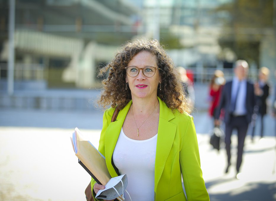 Fotografija: Vodja delegacije evropskih poslancev, nizozemska liberalka Sophie in 't Veld. FOTO: Jože Suhadolnik/Delo
