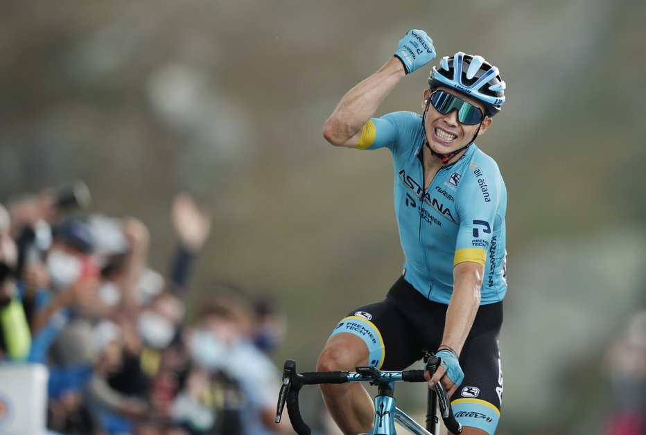 Fotografija: Zmagovalec 17. etape je Miguel Lopez. FOTO: Benoit Tessier/Reuters