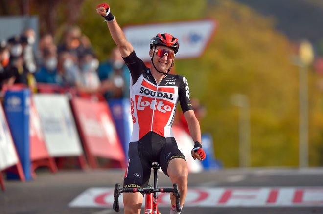 Tim Wellens je imel največ moči med ubežniki. FOTO: Ander Gillenea/AFP