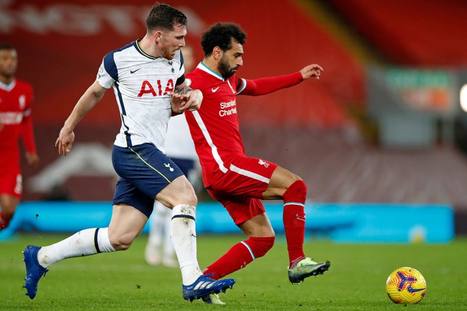 Mohamed Salah je dosegel prvi gol na Anfieldu. FOTO: Clive Brunskill/AFP