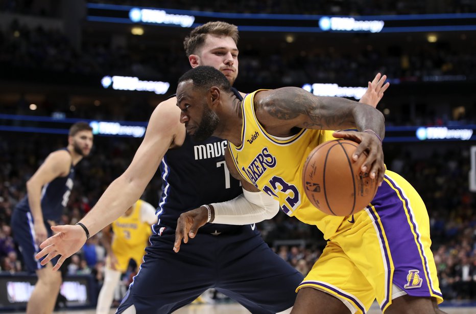 Fotografija: LeBron James in Luka Dončić bosta tokrat soigralca. FOTO:  Kevin Jairaj/USA Today Sports