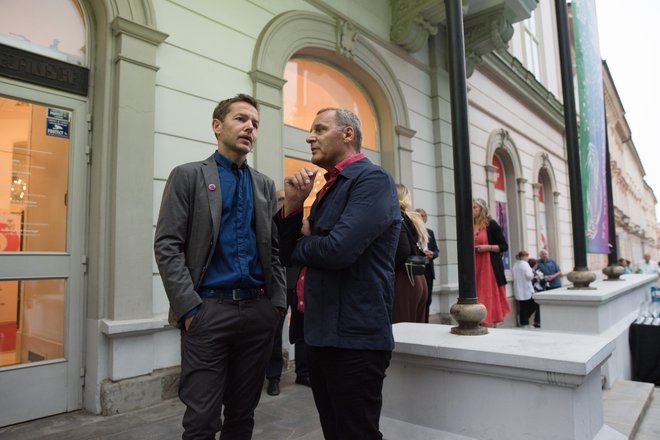 Danilo Rošker, direktor SNG Maribor, in Aleš Novak, umetniški direktor Festivala Borštnikovo srečanje
