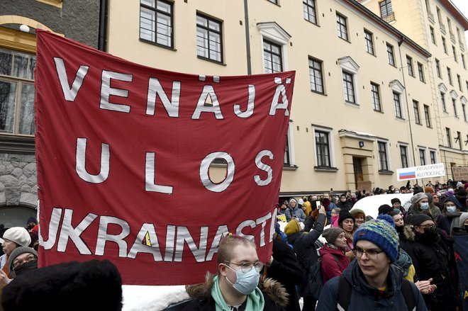 Protest na Finskem. FOTO: Lehtikuva Via Reuters
