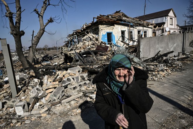 Rusija je v Ukrajini zagrešila genocid, zatrjuje podpredsednica ukrajinske vlade Olga Stefanišina. FOTO: Aris Messinis/Afp
