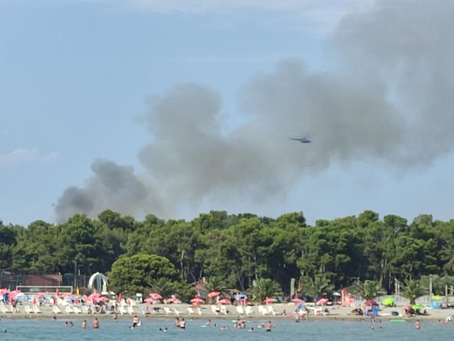 Gašenje v Umagu. FOTO: Marko, bralec poročevalec
