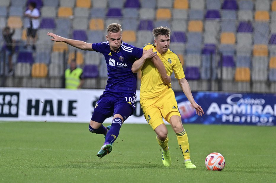 Fotografija: Aljaž Antolin, 20-letni Sobočan v mariborskem dresu, je bil med boljšimi v evropskem porazu proti moštvu HJK Helsinki, ki mu je Olimpija pred štirimi leti nasula kar sedem golov. FOTO: Marko Pigac/mp Produkcija/pigac.si
