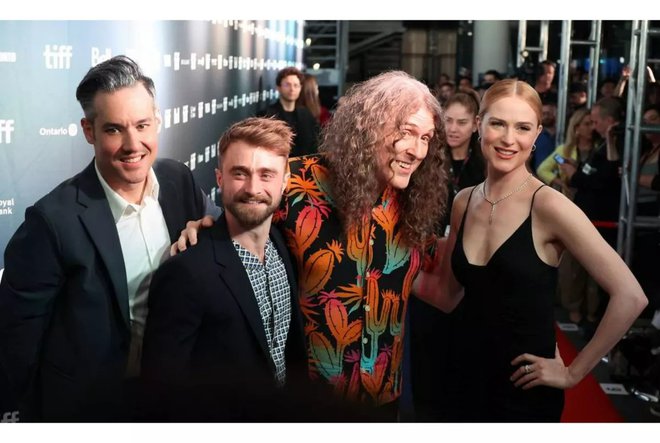 Eric Appel, Daniel Radcliffe, Weird Al Yankovic in Evan Rachel Wood na festivalski premieri filma FOTO: Roku
