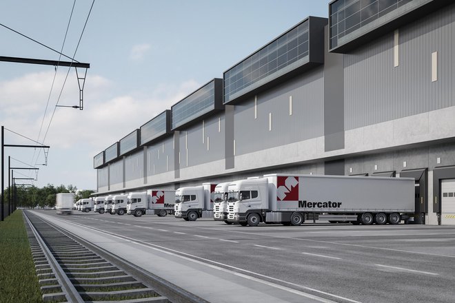 Mercator ob Letališki cesti v Ljubljani načrtuje izgradnjo novega logistično-distribucijskega centra, ki bo največja investicija v 70-letni zgodovini Mercatorja. FOTO: PR, Mercator
