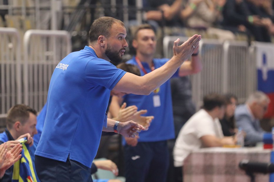 Fotografija: Uroš Zorman je bil zadovoljen s pristopom rokometašev proti BiH. FOTO: Marko Vanovšek/Pigac.si
