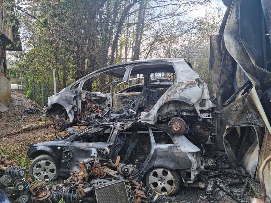 Fotografija: Plamene so ukrotili gasilci iz okoliških društev. FOTO: PGD Šentjernej
