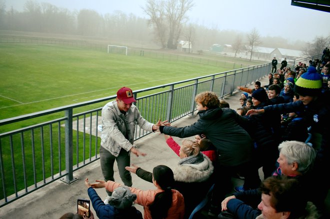 Radgončani so pripravili sprejem za svojega junaka Exatlona. FOTO: O. B.
