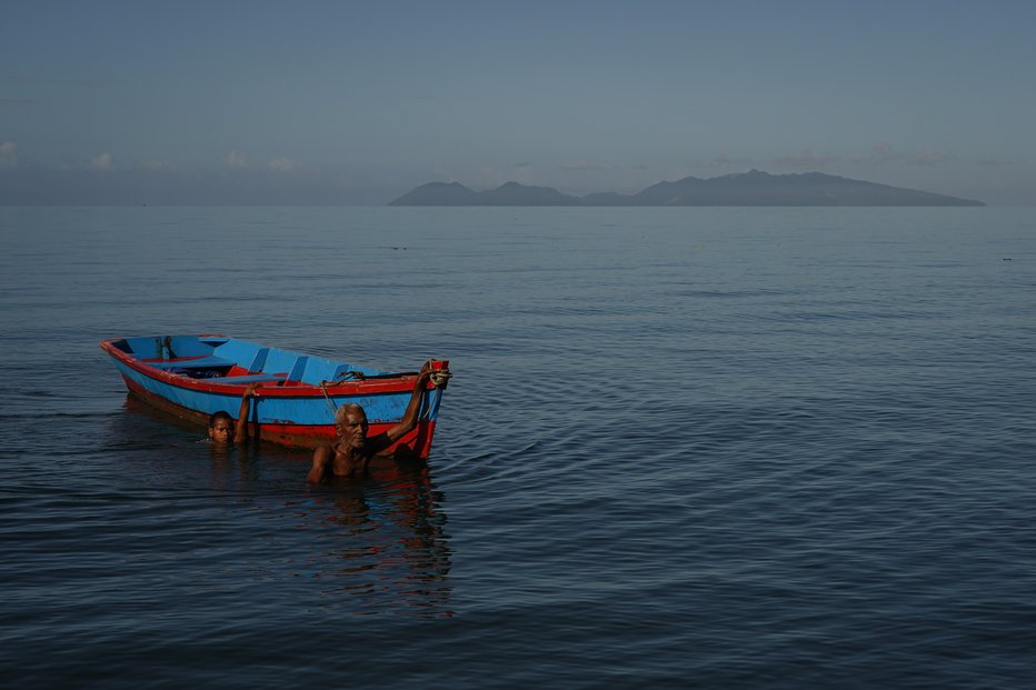 Fotografija: Morje ogroža prebivalce pacifiških otokov.

FOTO: Loren Elliot/Reuters
