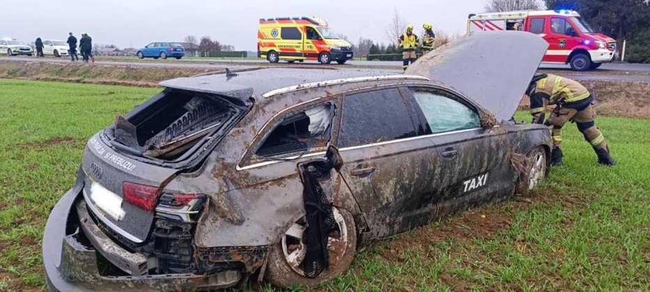 Fotografija: Trčili sta osebni vozili. FOTO: PGD Murska Sobota
