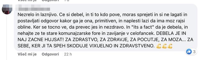 Neprimerni komentarji, ki Kesarjevi niso dali miru. FOTO: zaslonski posnetek
