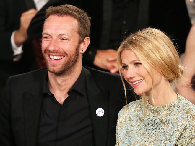 Gwyneth Paltrow in Chris Martin sta leta 2014 sporočila, da se razhajata, a sta ostala prijatelja. FOTO: Christopher Polk, NBC
