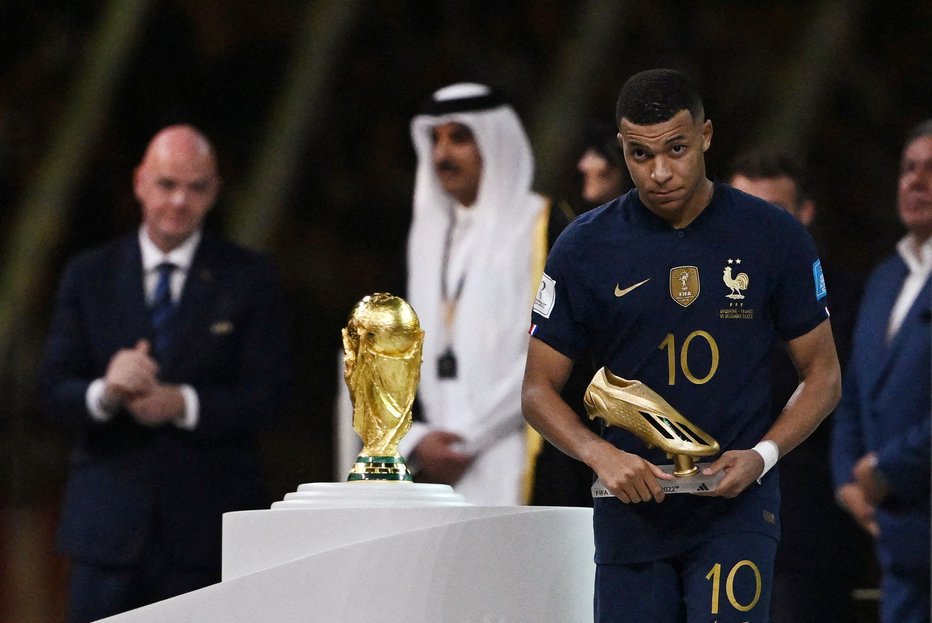 Fotografija: Kylian Mbappe bi strelsko lovoriko takoj zamenjal za naslov svetovnega prvaka. FOTO: Dylan Martinez/Reuters
