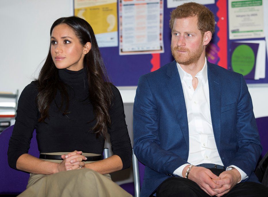 Fotografija: Prince Harry in Megan Markle. FOTO: Pool Reuters
