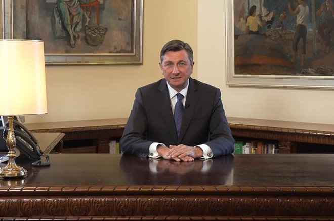 Borut Pahor v izpraznjeni pisarni. FOTO: Instagram
