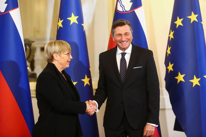 Nataša Pirc Musar in Borut Pahor FOTO: Borut Zivulovic Reuters
