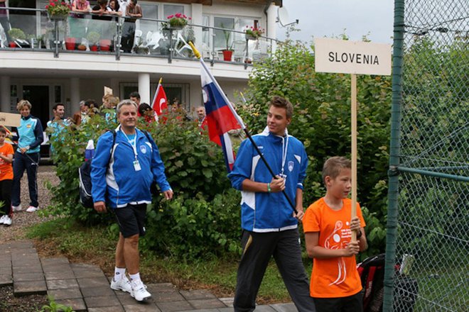 Na enem od prvih mednarodnih tekmovanj v Nemčiji. FOTO: Osebni arhiv
