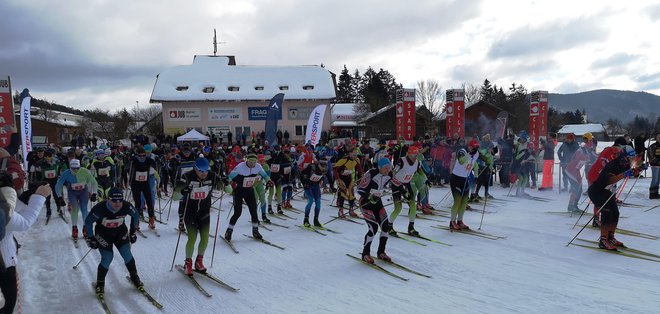 Start na daljši progi. 
