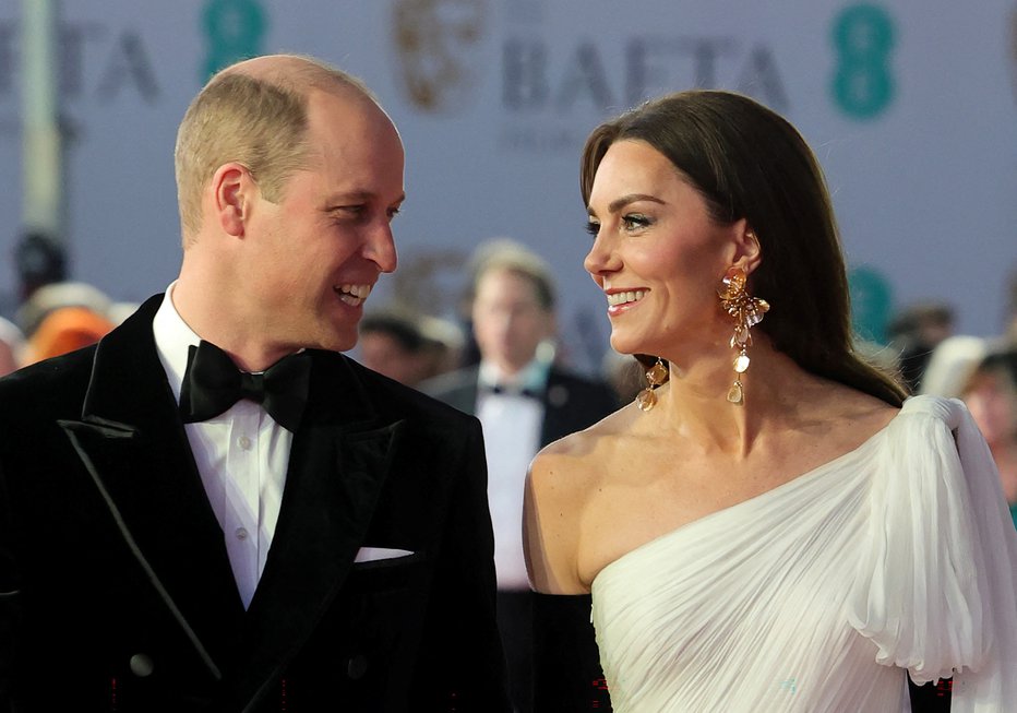 Fotografija: Britain's Prince William and Catherine, Princess of Wales, attend the EE BAFTA Film Awards 2023 at The Royal Festival Hall on February 19, 2023 in London, Britain. Chris Jackson/Pool via REUTERS FOTO: Pool Reuters
