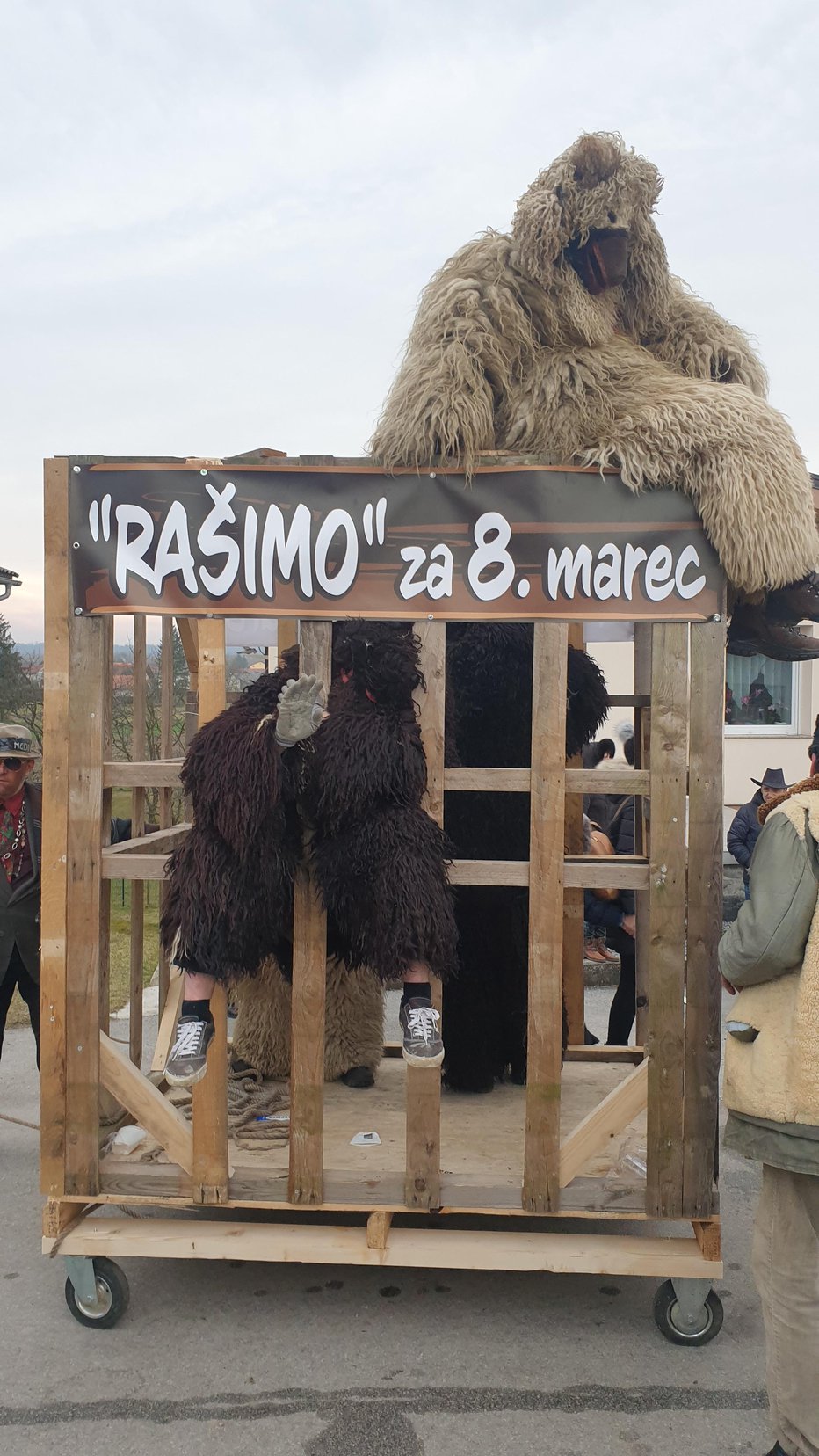 Fotografija: Letošnji medvedi na karnevalu v Markovcih. FOTO: Bralec Matjaž
