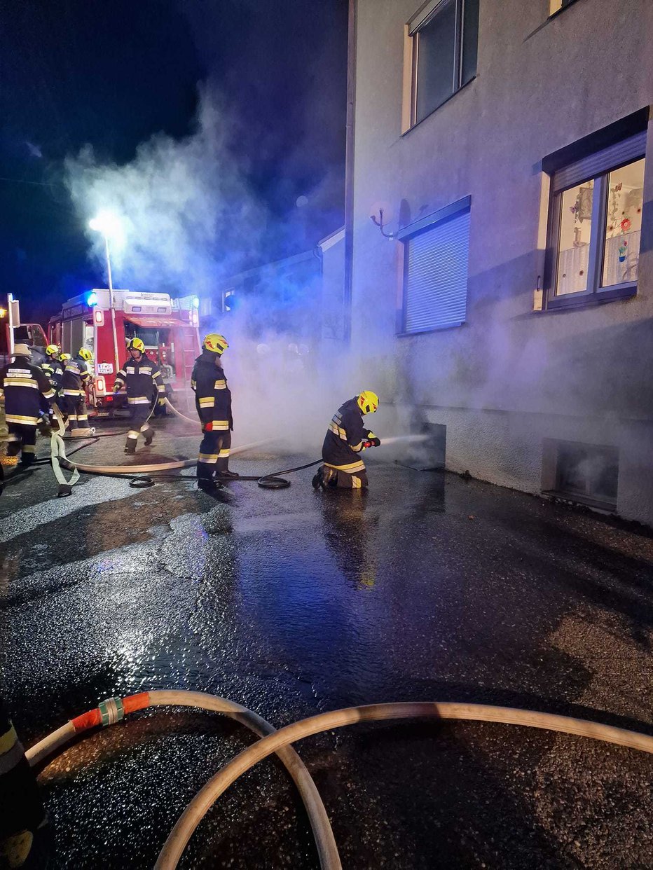 Fotografija: Požar je izbruhnil v kletnem stanovanju. FOTO: Gb Bad St. Leonhard
