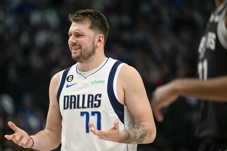 Fotografija: Nasmeh Luke Dončića je vse bolj kisel. FOTO: Jerome Miron/USA Today Sports