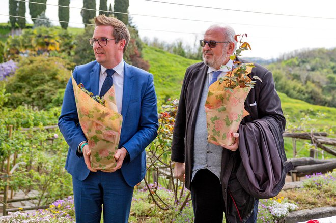 Župan Nove Gorice Samo Turel in župan Gorice Rodolfo Ziberna bosta odprla skupni nasad vrtnic med obema mestoma. FOTO: Ana Rojc