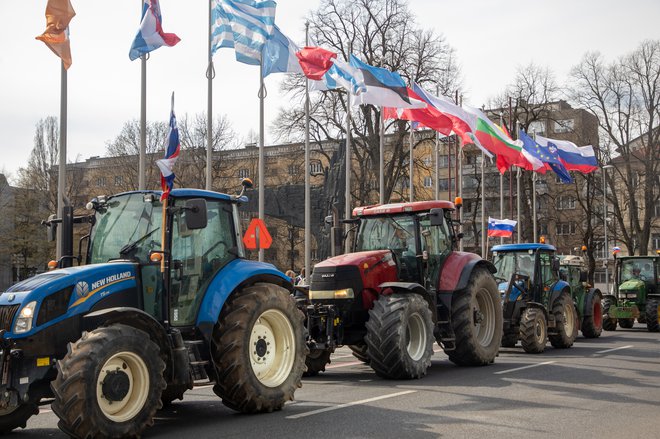 Marčevski protest kmetov. FOTO: Voranc Vogel