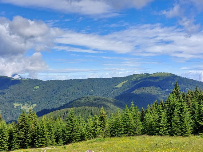 Pogled na vulkanski vrh Smrekovec