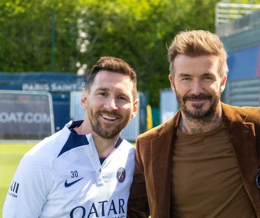 Fotografija: Lionel Messi in David Beckham bosta sodelovala v Miamiju. FOTO: twitter