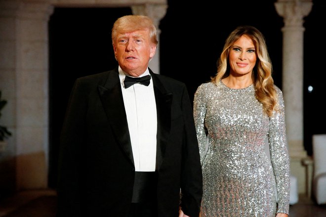 Donald in Melania Trump FOTO: Marco Bello, Reuters