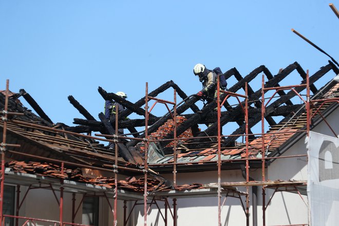 Požar v Ljubljani. FOTO: Dejan Javornik