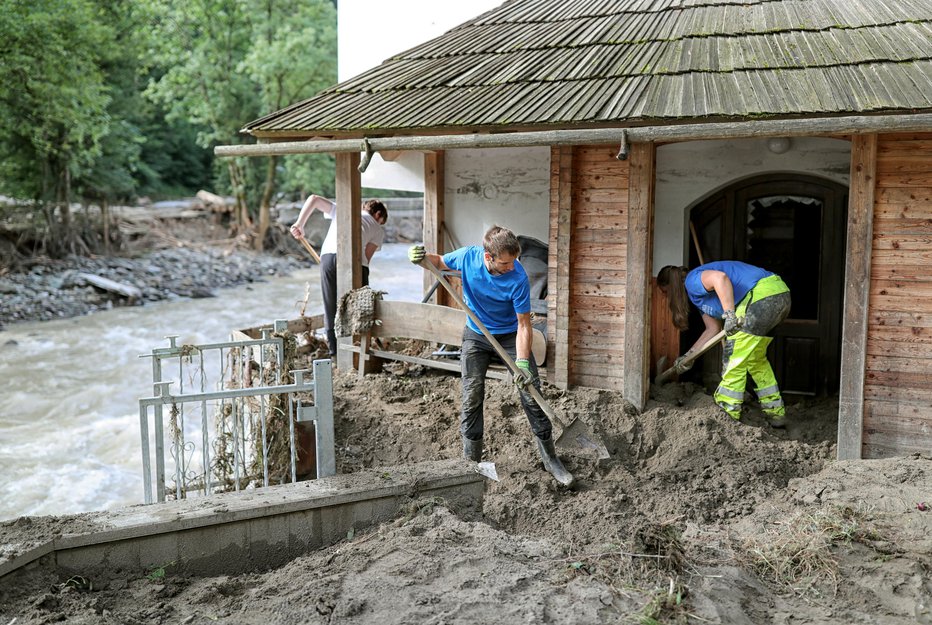 Fotografija: Posledice poplav v občini Luče FOTO: Blaž Samec