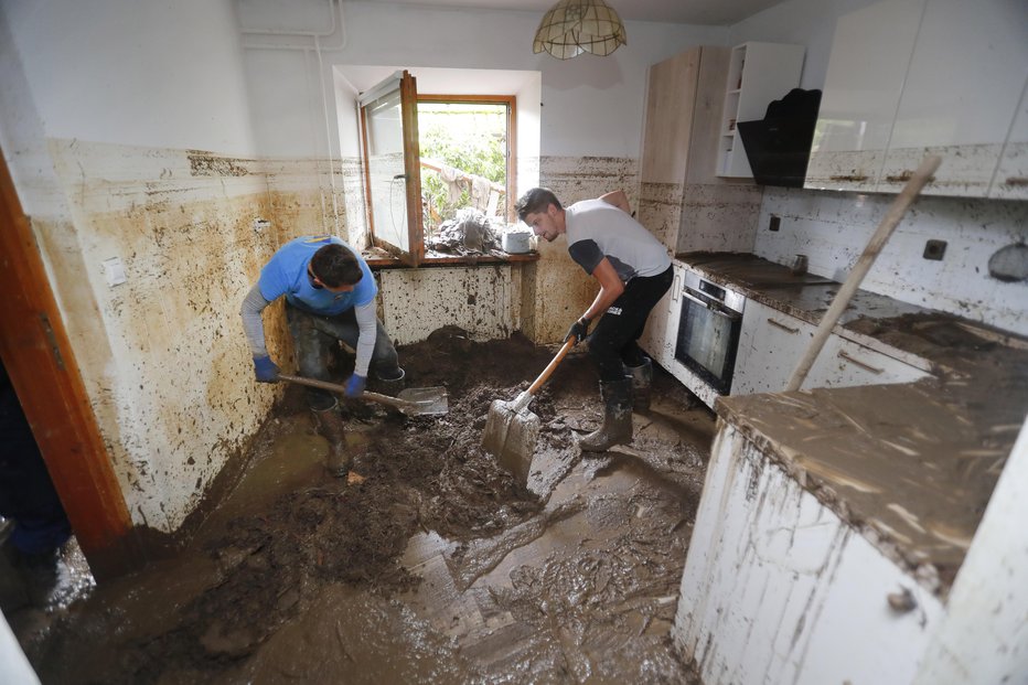 Fotografija: Posledice poplav na Ljubnem ob Savinji. FOTO: Leon Vidic, Delo