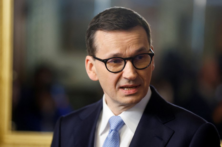 Fotografija: Premier Mateusz Morawiecki je izrazil svoje nezadovoljstvo. FOTO: Jonathan Ernst Reuters