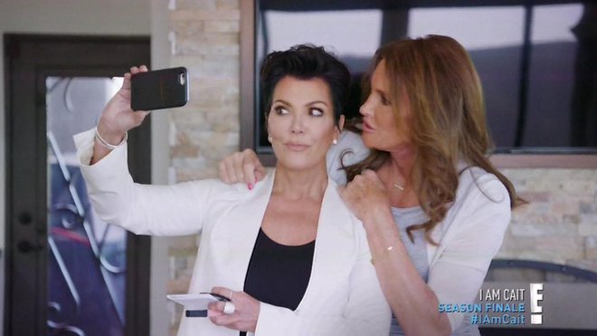 Kris in Caitlyn na prvem srečanju po transformaciji Bruca v Caitlyn. FOTO: Profimedia