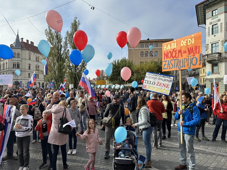 Fotografija: Pohod za življenje. FOTO: Voranc Vogel, Delo